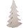 dekorative stimmungsvolle Deko-Tanne Deko-Weihnachsbaum als dreidimensionale Tanne Keramik silber glänzend
