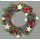 dekorativer weihnachtlicher Tür-Kranz Tür-Hänger Naturzweige mit Kunsttanne roten Beeren und weißen Sternen ca. 32 cm