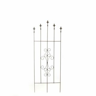 hohes dekoratives Rankgitter als Blumenrankgerüst Metall rostig ca. 60 x 132 cm hoch
