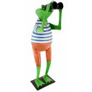 Metall-Figur Gartenfigur Frosch Dekofrosch Spanner mit...