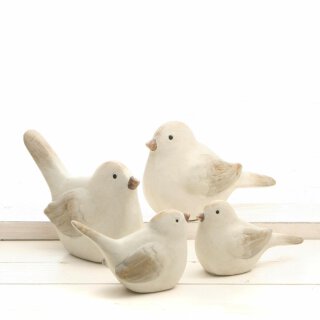 dekorativer Keramikvogel cremeweiß Prei für 2 Stück ( groß)