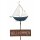 dekorativer Gartenstecker Segelboot mit Willkommen Schild