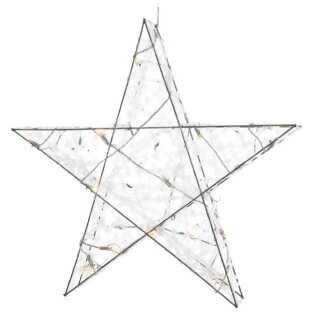 stimmungvoller LED beleuchteter Deko-Stern für innen und außen Weihnachts-Stern Metall 36 Lichter