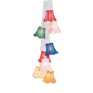 dekorative Deckenlampe mit 8 verschiedenenfarbigen Schirmen