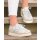 Cristofoli Damen Sneaker silber mit weißem Blüten-Muster Gr. 39
