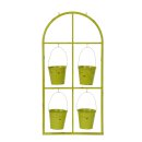 Deko Fensterrahmen aus Metall antik grün mit 4...