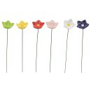 Mini Blütenstick Kelch 6 Farben sortiert