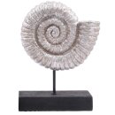 individuelles Deko-Objekt Ammonit silberfarbig auf...