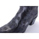 Damen Cowboy Stiefel SENDRA schwarz Vintage mit schwarzen Straßsteinen
