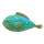 Metallfigur Dekofigur Fisch in 3 möglichen Farben türkis
