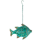 Metallfigur Fisch als Windlicht zum hängen und stellen in 6 möglichen Farben