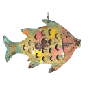 Metallfigur Fisch als Windlicht zum hängen und stellen in 6 möglichen Farben