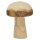 dekorativer klassischer Holzpilz Deko-Pilz aus Naturholz mit Rinde in 4 möglichen Größen