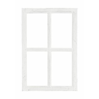 Deko-Fensterrahmen Nostalgie Holz Deko Fenster weiß shabby 40 x 2 x 60 cm