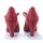Cristofoli Damen Riemchen-Pumps rot mit roten Lackpunkten und Rose Gr. 37