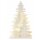 kleiner LED beleuchteter Holzbaum mit Hirsch batteriebetrieben mit Timer ca. 25 cm hoch