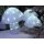 dekorative LED Leuchte f&uuml;r innen und au&szlig;en als transparente Fliegenpilze in einer 3-er Gruppe