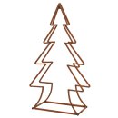dekorativer ausgefallener Holzscheit-Halter Kaminholz-Halter als Tannenbaum-Silhouette