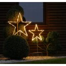 dekorative LED Leuchte Stern am Stab als Beetstecker für Außen in 2 Größen