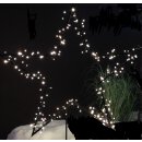 dekorative LED Leuchte großer Stern auf Standfuß für innen und außen mit 200 LED Lichtern warmes Weiß