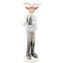 große dekorative Figur als Hirsch im Strickpulli mit 2 verschiedenen Attributen Preis für 1 Stück