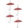 Meisenknödel-Halter Regenschirm Metall rot weisse Punkte Preis für 4 Stück