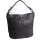 Damen-Shopper Echt-Ledertasche BEAR schwarz mit längenverstellbarem Schultergurt