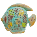 gro&szlig;e Metallfigur Fisch als Windlicht zum h&auml;ngen und stellen 2 Farben zur Auswahl