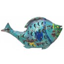 Metallfigur Fisch als Windlicht in 3 m&ouml;glichen Farben