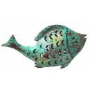 Metallfigur Fisch als Windlicht in 3 m&ouml;glichen Farben