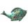 Metallfigur Fisch als Windlicht in 3 möglichen Farben