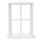 Deko-Fenster Fensterrahmen mit Rahmen und Ablagebrett Holz im Landhausstil weiß shabby