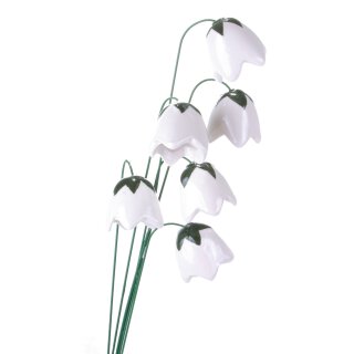 Mini Blütenstick Glockenblume weiß