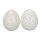 dekoratives frühlingshaftes mittleres Deko-Ei Keramik-Ei Oster-Ei mit Ornamentstruktur grau weiß Preis für 2 Stück