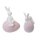 putzige weiße Osterhasen auf rosa Ei  Preis für 2 Stück