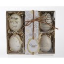 dekorative Oster- Anhänger-Ei echte Eier Set mit 12 Stück