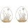dekoratives ausgefallenes Osterei Deko-Ei mit Hase oder Vogel Metall shabby weiß Preis für 1 Stück