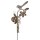 gro&szlig;er ausgefallener Gartenstecker Willkommen mit Blume Schnecke und Vogel Metall edelrostig