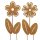 dekorative Gartenstecker Beetstecker Blume als Silhouette Metall edelrost Preis für 2 Stück