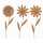 dekorative Gartenstecker Beetstecker Blume Metall edelrost Preis für 3 Stück