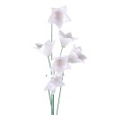 Mini Blütenstick 2 verschiedene Glockenblüten in weiß