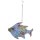dekorative ausgefallene Metallfigur als Fisch als Windlicht zum hängen und stellen