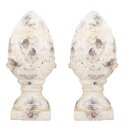 dekorativer stilisierter Deko-Zapfen Pinienzapfen in creme shabby Optik in 3 möglichen Größen