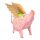 dekorative witzige Spardose Sparbüchse rosa Schweinchen mit goldenen Flügeln