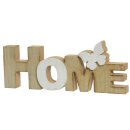 dekorativer Schriftzug Home mit Schmetterling Holz in 2 möglichen Farben