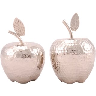 Dekoobjekt kleiner Apfel silber gehämmert in 2 möglichen Größen