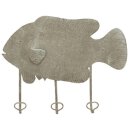 dekorative Wanddeko Wandhaken Fisch aus Metall