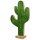 dekoratives Deko-Objekt Kaktus aus Teakholz mit grünem Lack