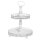 dekorative Dekoetagere Küchenetagere 2-stufig vintage Landhaus Stil shabby Optik cremeweiß