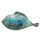 Metallfigur Dekofigur Fisch groß in 3 möglichen Farben blautöne